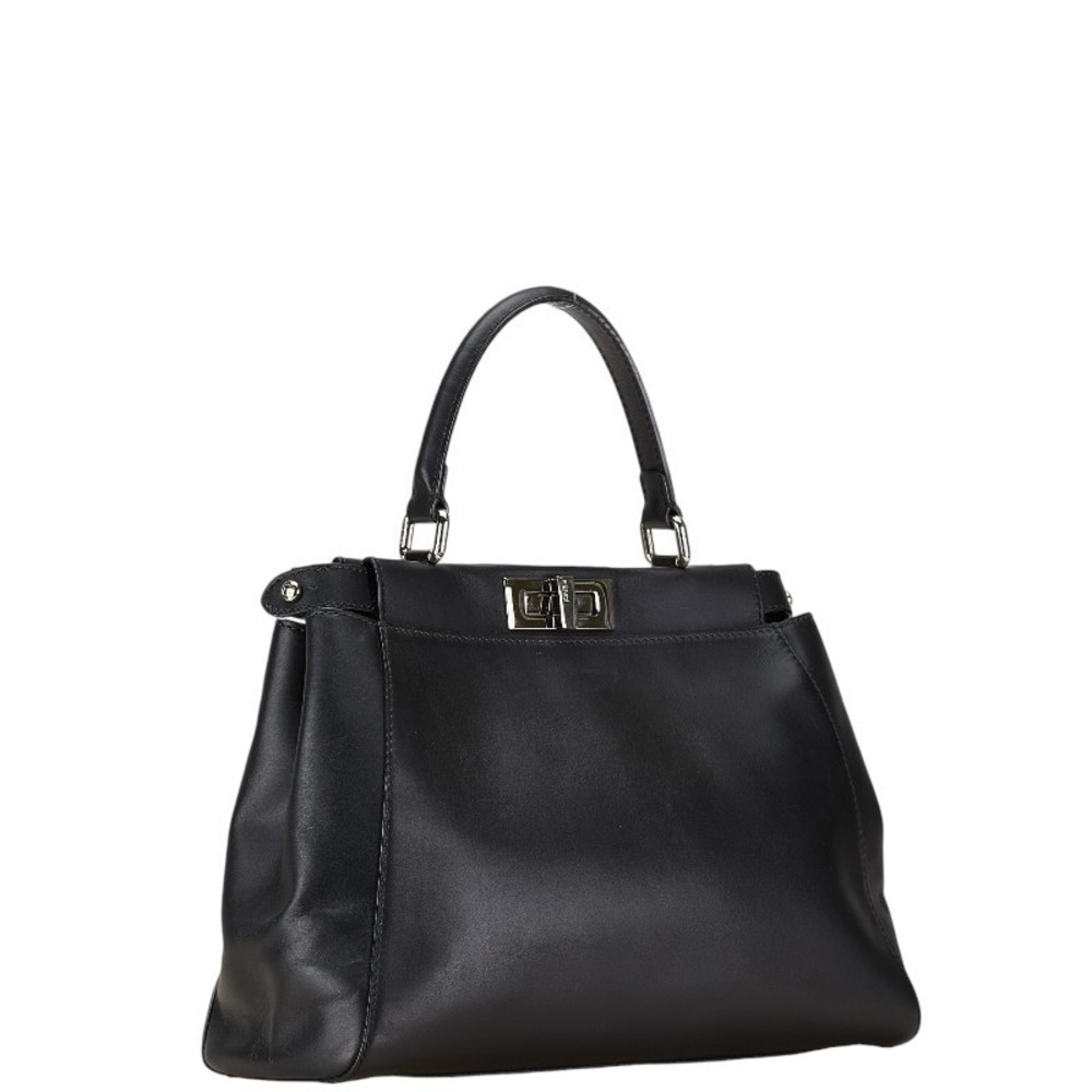 Fendi Bee Cub Bugs Python Leather Handbag Black - image 2
